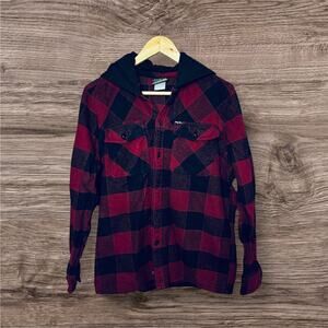 Lifted Research Group Women Large Midweight‎ Button Up with Hood